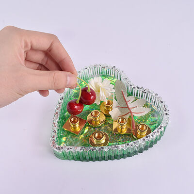 Drip Glue Plate Grinding Tool Heart-shaped Striped Dewdrop Tray Plate Heart-shaped Water Pattern Storage Box Silicone Mold