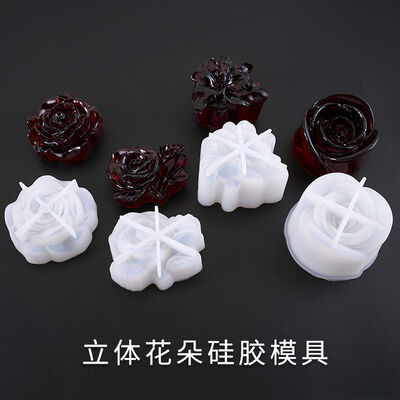 Crystal Dropper Mold DIY Jewelry New Mirror Three-dimensional Flower High Brightness Flower Silicone Mold
