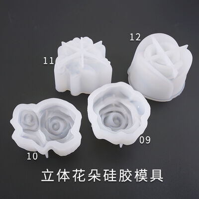 Crystal Dropper Mold DIY Jewelry New Mirror Three-dimensional Flower High Brightness Flower Silicone Mold
