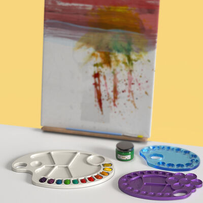Crystal Dropper DIY Color Palette Grinding Tool, Hand Held Color Palette, Art Painting Plate, Aromatherapy Gypsum, Silicone Mold