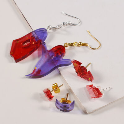 DIY Dropper Glue Halloween Ghost Festival Full Page Ghost Pumpkin Witch Broom Earring Pendant Silicone Mold