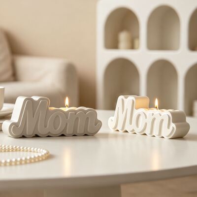 Madre Mamá Carta Molde Aromaterapia Candela Yeso Colgante DIY Molde de silicona para el Día de la Madre