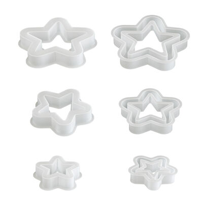 New Pentagram Silicone Mold DIY Drip Glue Mirror Hollow Star Hanging Ornament Gypsum Mold