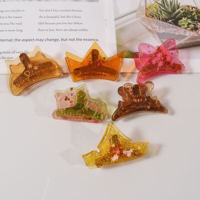 DIY Crystal Drop Glue Cat Bear Crown Butterfly Hair Clip Hair Clip Shark Clip Jewelry Silicone Mold