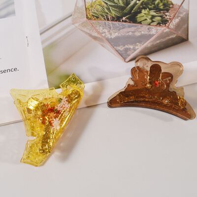 DIY Crystal Drop Glue Cat Bear Crown Butterfly Hair Clip Hair Clip Shark Clip Jewelry Silicone Mold