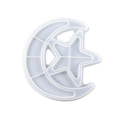 DIY Crystal Dropping Resin Gypsum Star Moon Plate Storage Box Silicone Mold Wholesale