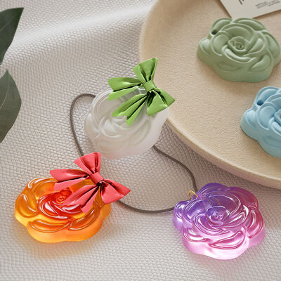 DIY Drip Glue Cuatro Cuadrícula Camelia Rosa Velas Aromaterapia Colgante de Yeso Clavier Silicona Molde