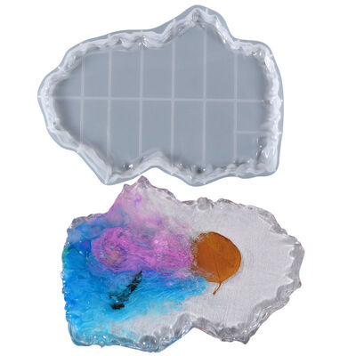 DIY Crystal Resin Irregular Shape Tray Mold For Irregular Crystal Stone Decorations, Display Stands, And Silicone Molds