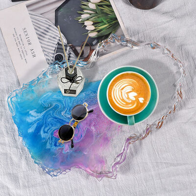 DIY Crystal Resin Irregular Shape Tray Mold For Irregular Crystal Stone Decorations, Display Stands, And Silicone Molds