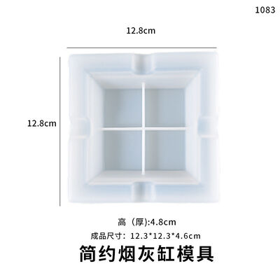 DIY Crystal Resin Ashtray Mold Minimalist Geometric Ashtray Office Storage Box Silicone Mold