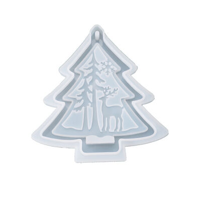 DIY Crystal Dropper Mold For Christmas Tree, Reindeer Christmas Theme, Hanging Decoration Ornaments, Silicone Mold