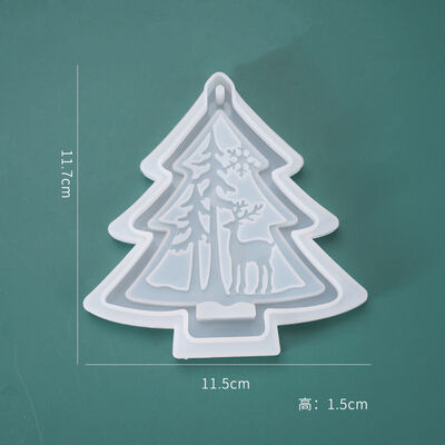 DIY Crystal Dropper Mold For Christmas Tree, Reindeer Christmas Theme, Hanging Decoration Ornaments, Silicone Mold