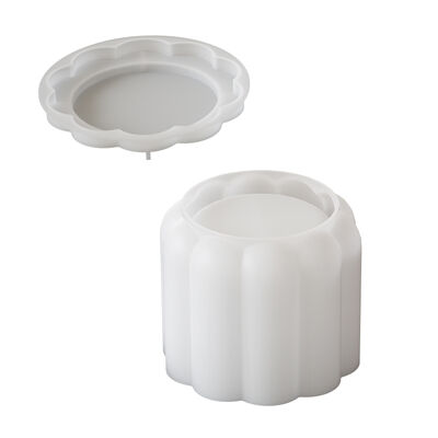 DIY Crystal Dropping Glue Mirror Lace Storage Can Aromatherapy Gypsum Candle Cup Container Silicone Mold