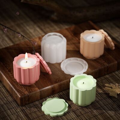 DIY Crystal Dropping Glue Mirror Lace Storage Can Aromatherapy Gypsum Candle Cup Container Silicone Mold