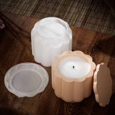 DIY Crystal Dropping Glue Mirror Lace Storage Can Aromatherapy Gypsum Candle Cup Container Silicone Mold
