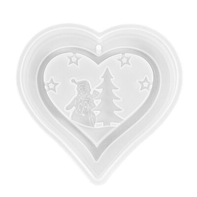 DIY Crystal Dropping Glue Mold Christmas Tree Love Snowman Theme Hanging Decoration Ornament Silicone Mold
