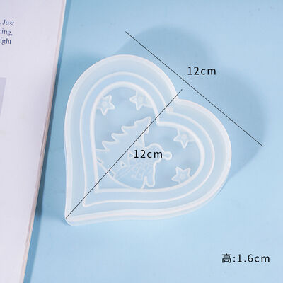 DIY Crystal Dropping Glue Mold Christmas Tree Love Snowman Theme Hanging Decoration Ornament Silicone Mold
