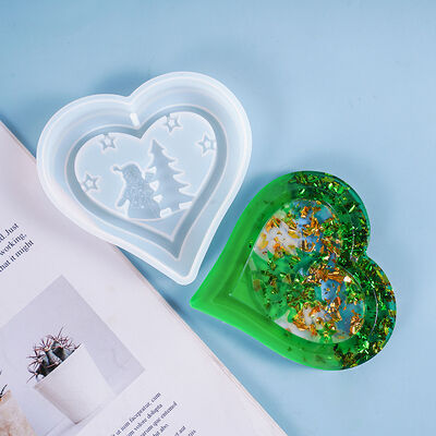 DIY Crystal Dropping Glue Mold Christmas Tree Love Snowman Theme Hanging Decoration Ornament Silicone Mold