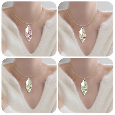 DIY Four Connected Hexagonal Diamond Gemstone Patch Pendant Earrings Pendant Mirror Drip Silicone Mold