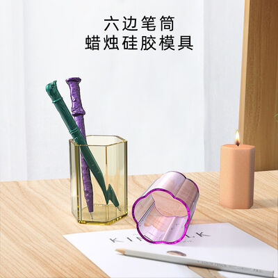 DIY Crystal Dropper Resin Mold, Multiple Pen Holders, Candle Storage, Table, Silicone Mold