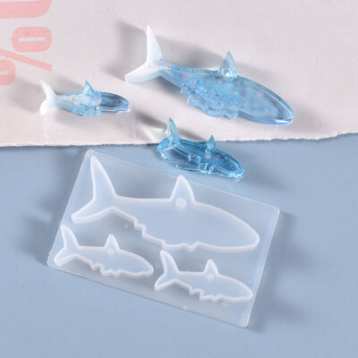 DIY Crystal Resin Mold Trio Of Small Chicks And Fish Pendant Hanging Ornaments Silicone Molds Wholesale In Stock