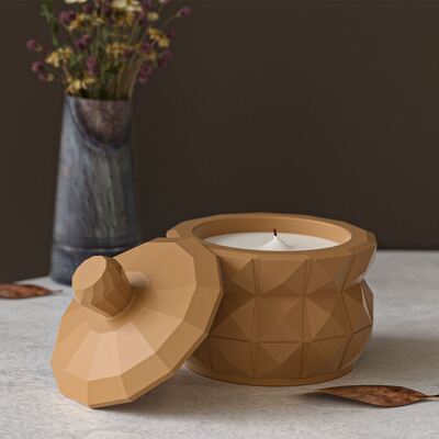 Diamond shaped storage jar silicone mold DIY aromatherapy gypsum candle cup ornament dropper mold