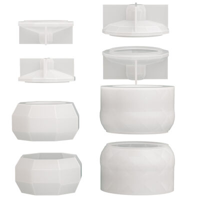 Diamond shaped storage jar silicone mold DIY aromatherapy gypsum candle cup ornament dropper mold