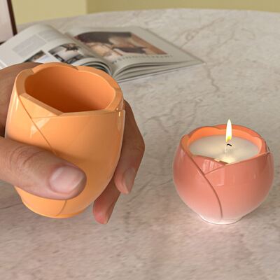 Tulip Flower Vase, Pen Holder, Storage Jar, Silicone Mold, DIY Aromatherapy Gypsum Candle Cup Mold
