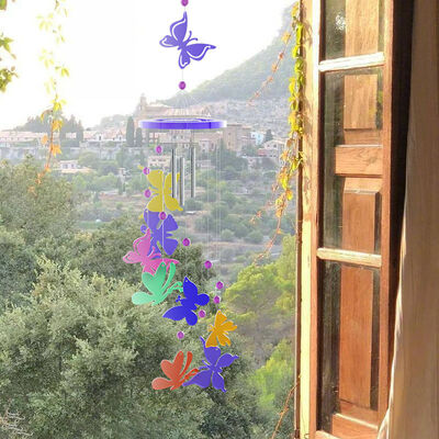 Crystal Dropper DIY Resin Butterfly Pendant Mold Butterfly Necklace Hanging Wind Chime Brooch Silicone Mold