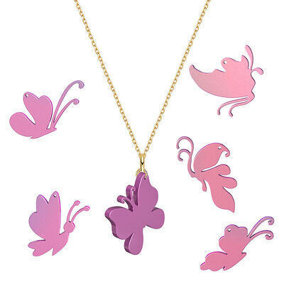 Crystal Dropper DIY Resin Butterfly Pendant Mold Butterfly Necklace Hanging Wind Chime Brooch Silicone Mold