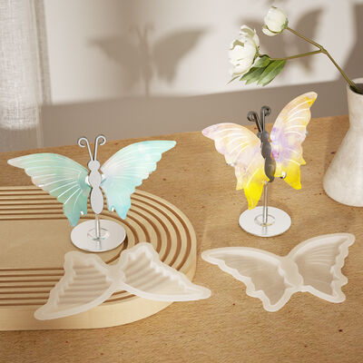 Crystal Dropper Resin Butterfly Wing Decoration DIY Aromatherapy Gypsum Decoration Pendant Silicone Mold