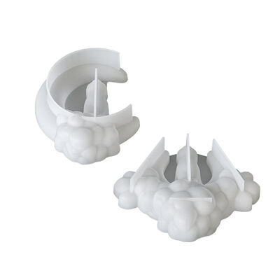 Cross Border Bubble Cloud Moon Cat Ornament Silicone Mold DIY Aromatherapy Gypsum Starry Sky Cat Jewelry Dropping Mold