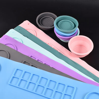 Oil Painting Silicone Painting Pad, Children's DIY Graffiti Board Pad, Clay Tool Art Pad, Folding Cup