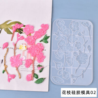 DIY Crystal Dropping Mold Beautiful Flower Branch Handmade Creative Decoration Platform Crystal Dropping Mold
