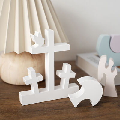Easter Angel Family Set Up Candle Mold DIY Aromatherapy Gypsum Cross Decoration Silicone Mold