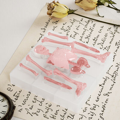 Halloween Series Skull And Skeleton Body Support Silicone Mold DIY Drip Plaster Ornament Grinder