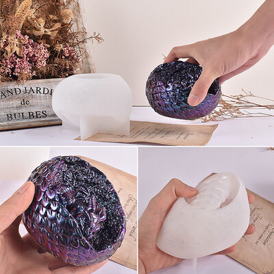 DIY Crystal Resin Gypsum Dinosaur Egg Baby Silicone Mold Hatching Dinosaur Cub Mold