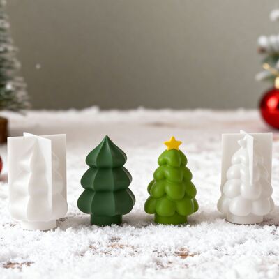 DIY Aromatherapy Gypsum Ice Cream Cream Christmas Tree Christmas Day Candle Decoration Silicone Mold