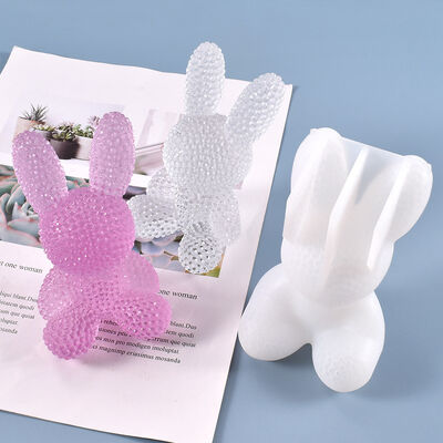 DIY Crystal Dropping Gel Mold Cute 3D Diamond Bear Little Rabbit Platform Silicone Mold