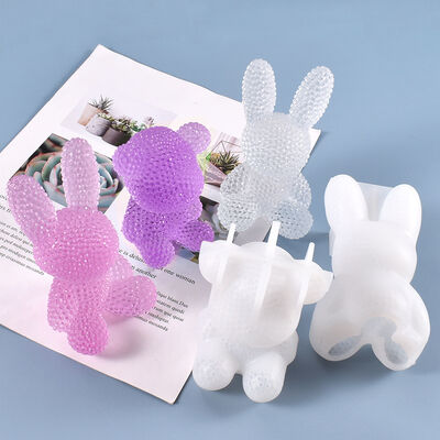 DIY Crystal Dropping Gel Mold Cute 3D Diamond Bear Little Rabbit Platform Silicone Mold