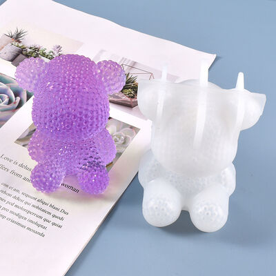 DIY Crystal Dropping Gel Mold Cute 3D Diamond Bear Little Rabbit Platform Silicone Mold