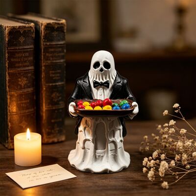 Halloween Ghost Servant Tray Silicone Mold Aromatherapy Gypsum DIY Desktop Decoration Decoration Mold