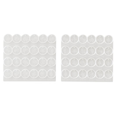 Plant And Flower Round Pendant Silicone Mold DIY Crystal Dropping Resin Keychain Jewelry Hanging Mold