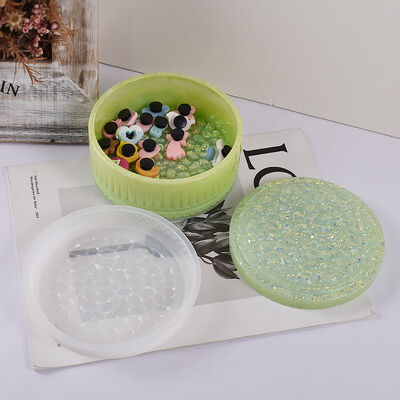 New Crystal Drip Glue Large Diamond Storage Box Mold Stacked High Storage Can Diamond Surface Storage Box Grinding