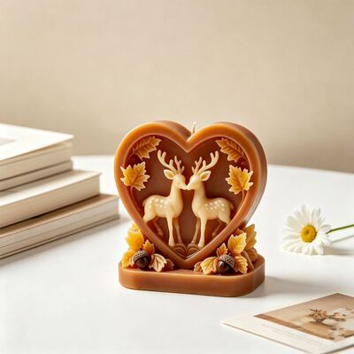 Cross Border Love Christmas Deer Ornament Silicone Mold DIY Aromatherapy Candle Platform Decoration Gypsum Mold
