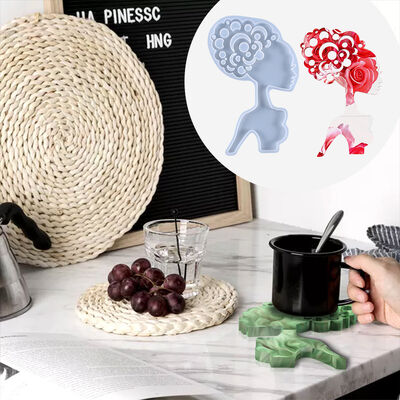 DIY Crystal Dropper Mold, African Explosive Head, Table, Coaster, Jewelry Mold, Amazon Hot Push