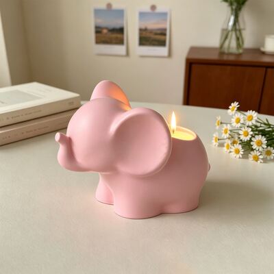 3D Cartoon Elephant Storage Jar Flowerpot Silicone Mold DIY Cement Gypsum Aromatherapy Ornament Mold