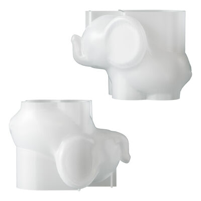 3D Cartoon Elephant Storage Jar Flowerpot Silicone Mold DIY Cement Gypsum Aromatherapy Ornament Mold