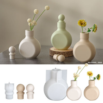 DIY Resin Drip Glue Drift Bottle Vase Flower Ware Silicone Mold Aromatherapy Gypsum Candle Holder Ornament Grinder