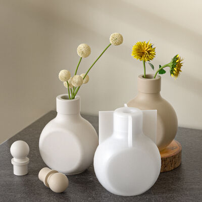 DIY Resin Drip Glue Drift Bottle Vase Flower Ware Silicone Mold Aromatherapy Gypsum Candle Holder Ornament Grinder